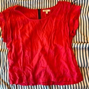 Love Fire Zip-Up Back Pink Top